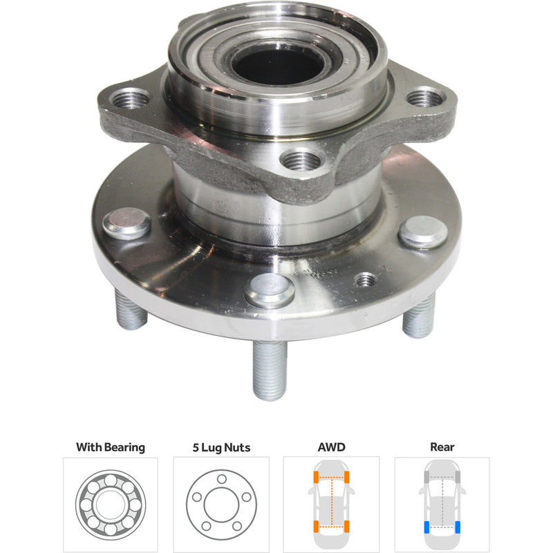 Set Of 2 - Rear Wheel Hubs With Bearing All Wheel Drive