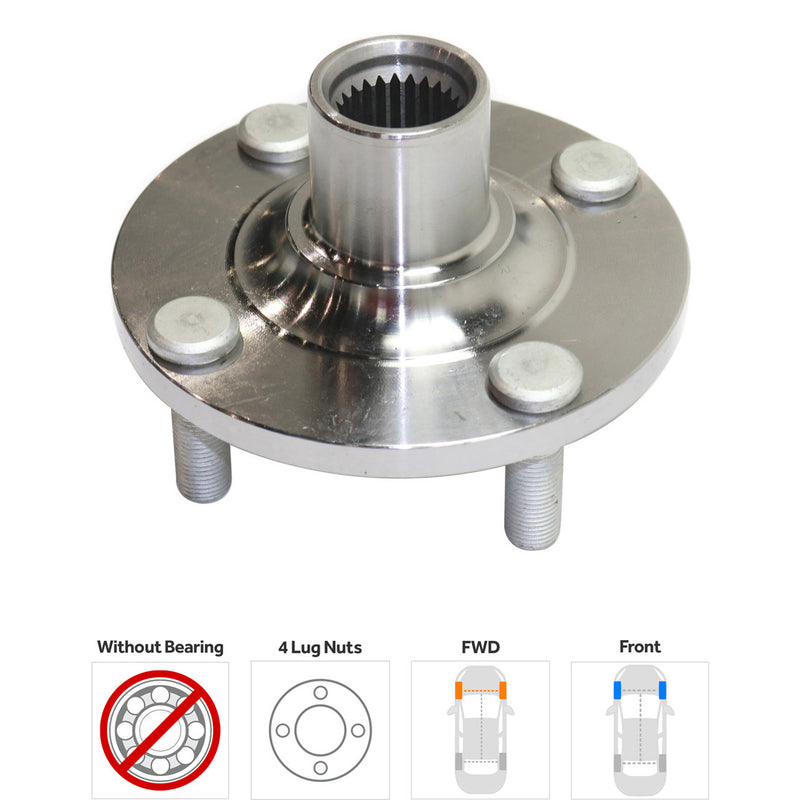 Set Of 2 - Front Wheel Hubs Without Bearing