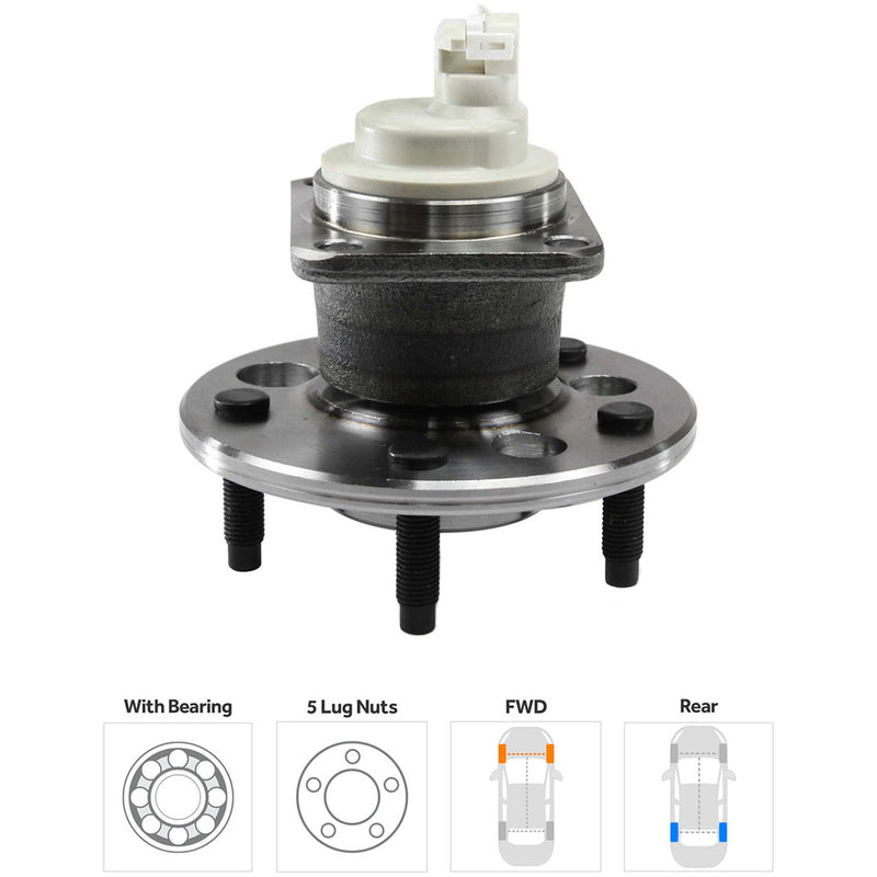 Set Of 4 - Front and Rear Wheel Hubs Bearing Flange Mounting Holes Threaded