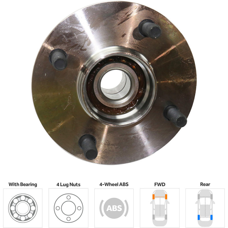 Set Of 2 - Rear Wheel Hubs With Bearing