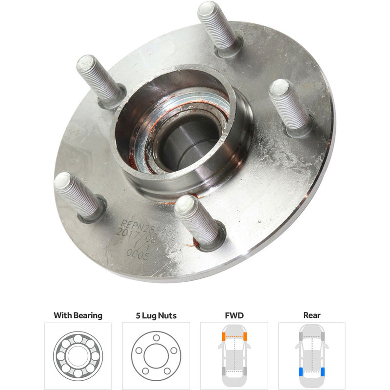 Set Of 2 - Rear Wheel Hubs With Bearing