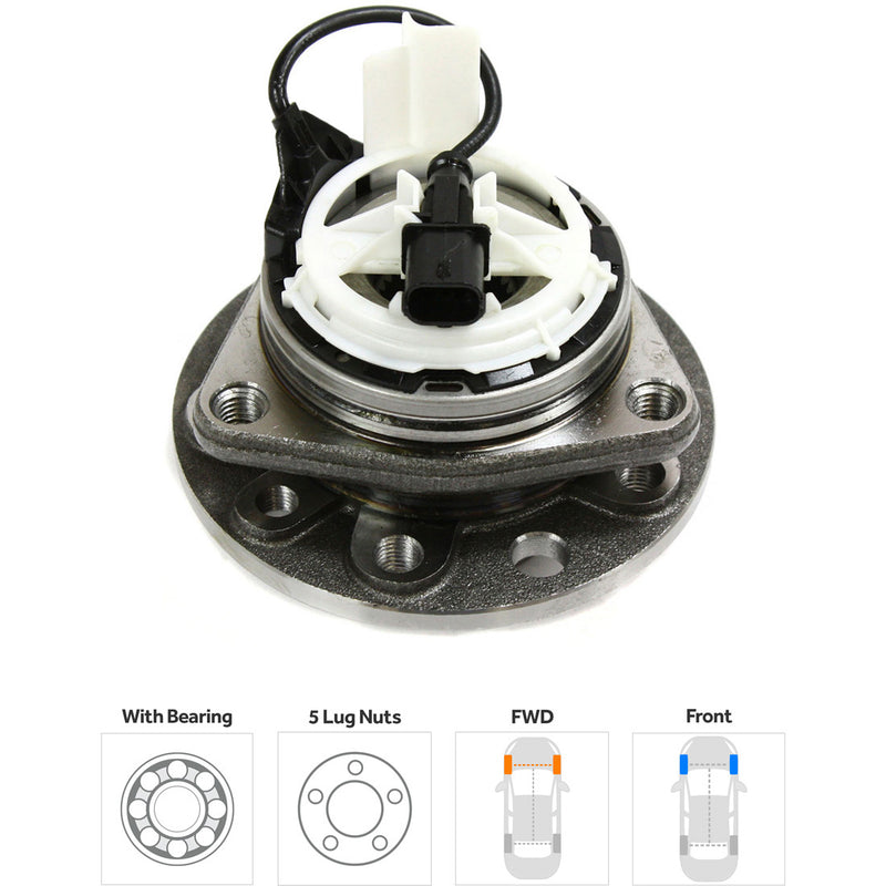 Set Of 2 - Front and Rear Wheel Hubs With Bearing