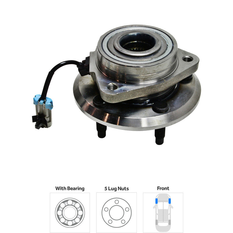 Set Of 2 - Front Wheel Hubs With Bearing
