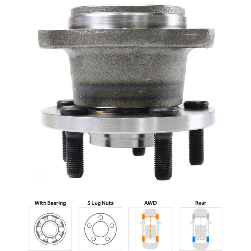 Set Of 2 - Rear Wheel Hubs With Bearing