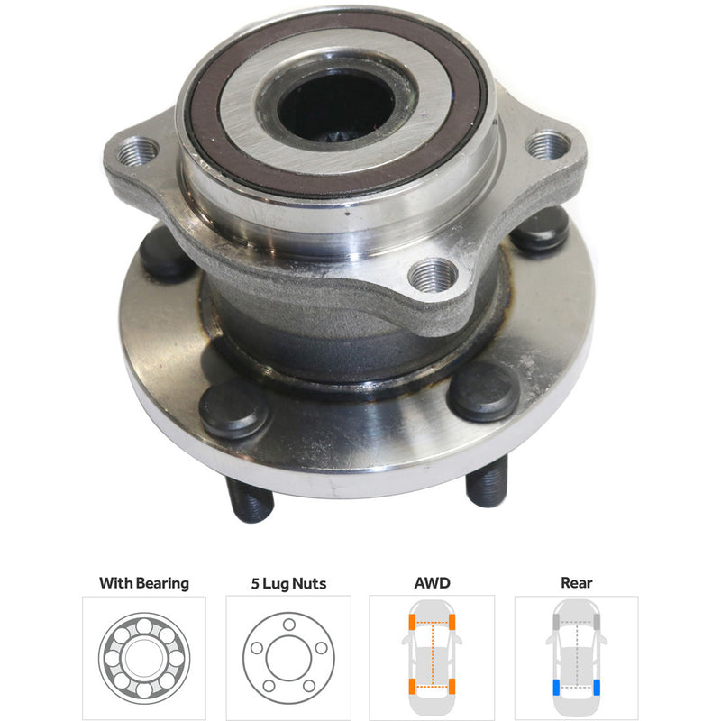 Set Of 2 - Rear Wheel Hubs With Bearing All Wheel Drive