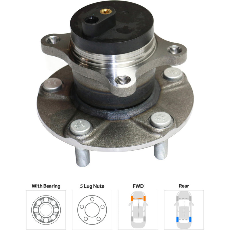 Set Of 2 - Rear Wheel Hubs With Bearing Front Wheel Drive