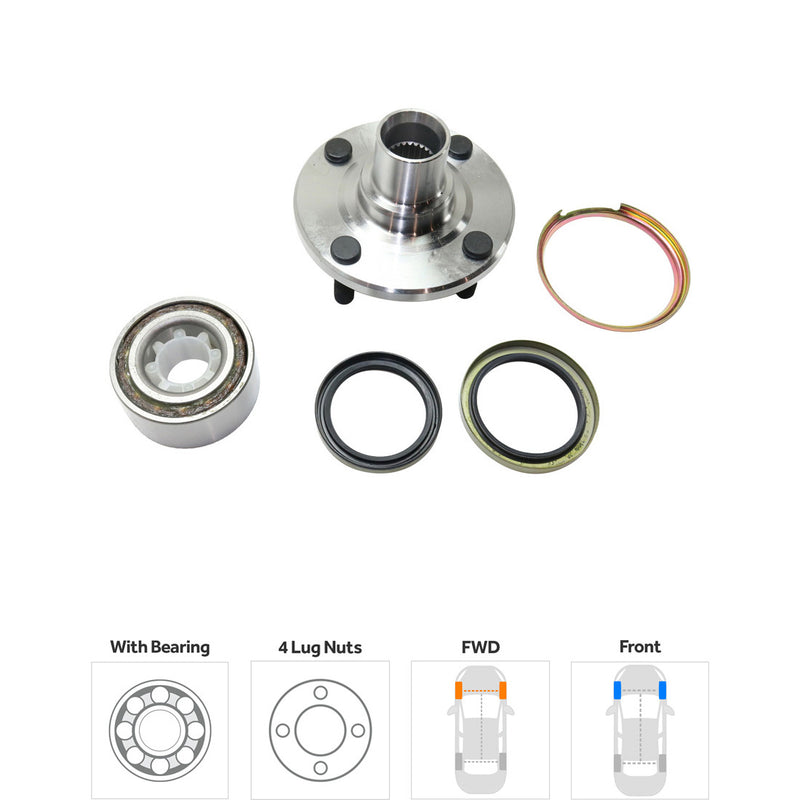 Set Of 2 - Front Wheel Hubs With Bearing