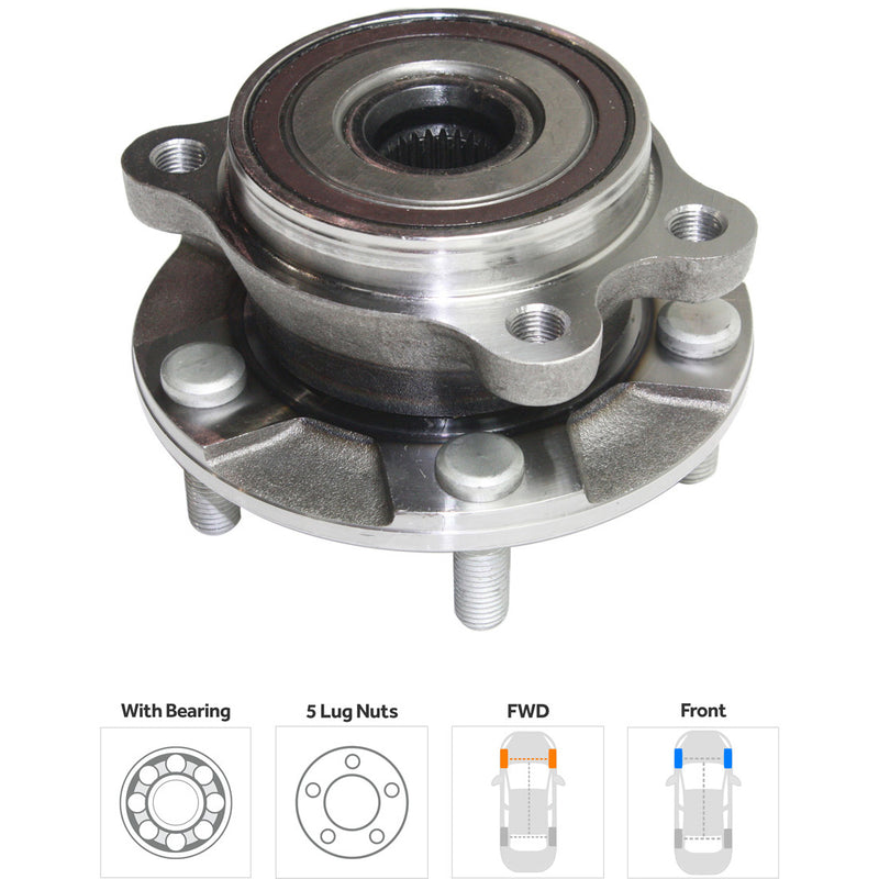 Rear Wheel Hubs With Bearing With Sensor 4 Cyl. 2.4L Engine