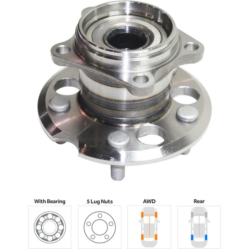 Set Of 2 - Rear Wheel Hubs With Bearing All Wheel Drive