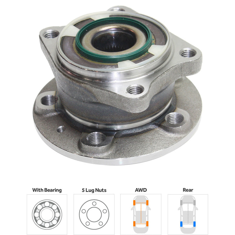 Set Of 2 - Rear Wheel Hubs With Bearing