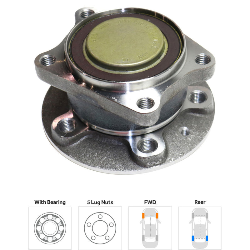 Set Of 2 - Rear Wheel Hubs With Bearing Front Wheel Drive