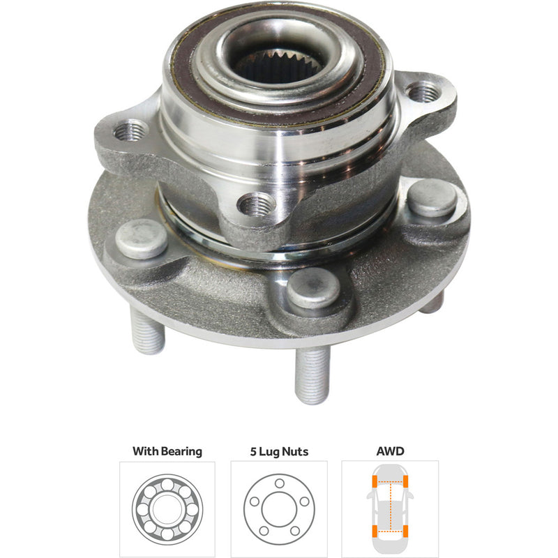 Set Of 2 - Wheel Hubs With Bearing