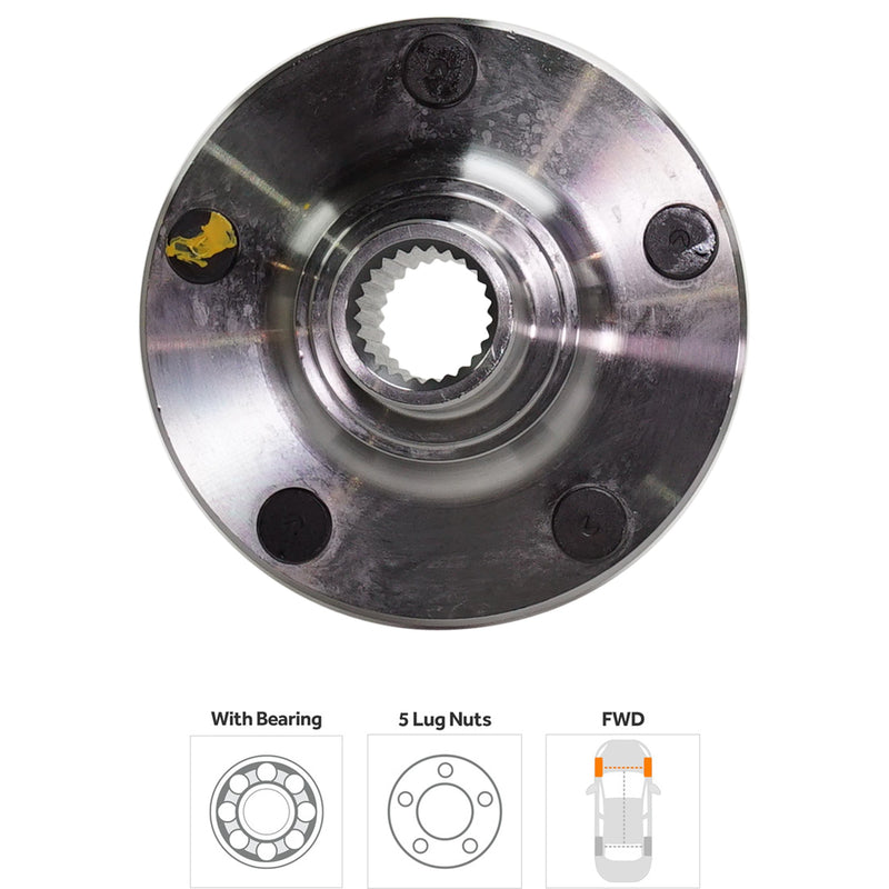 Set Of 2 - Front Wheel Hubs With Bearing
