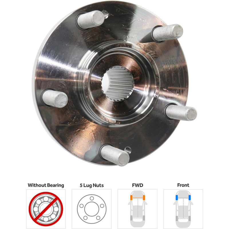 Set Of 2 - Front Wheel Hubs Without Bearing