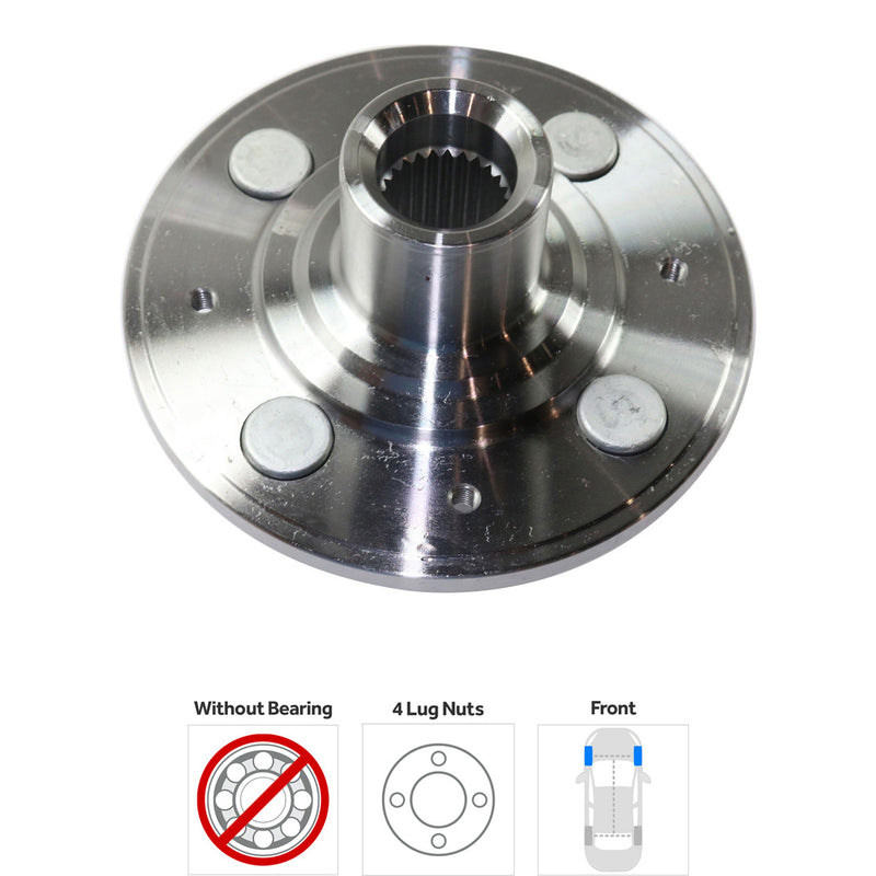 Set Of 2 - Front Wheel Hubs Without Bearing