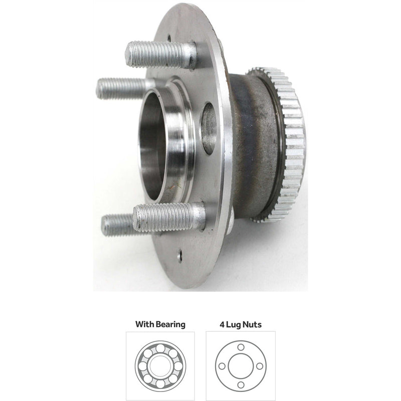 Front and Rear Wheel Hubs Front - Without Bearing; Rear - With Bearing