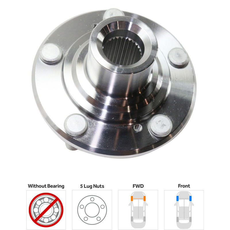 Set Of 2 - Front Wheel Hubs Without Bearing