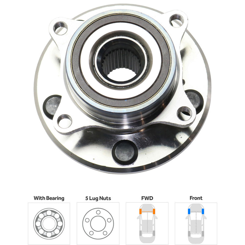 Set Of 2 - Front Wheel Hubs With Bearing