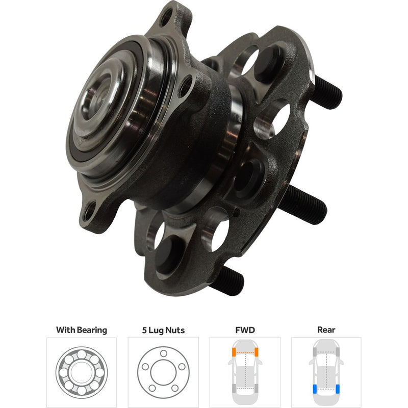 Rear Driver And Passenger Side Wheel Hubs With Bearing