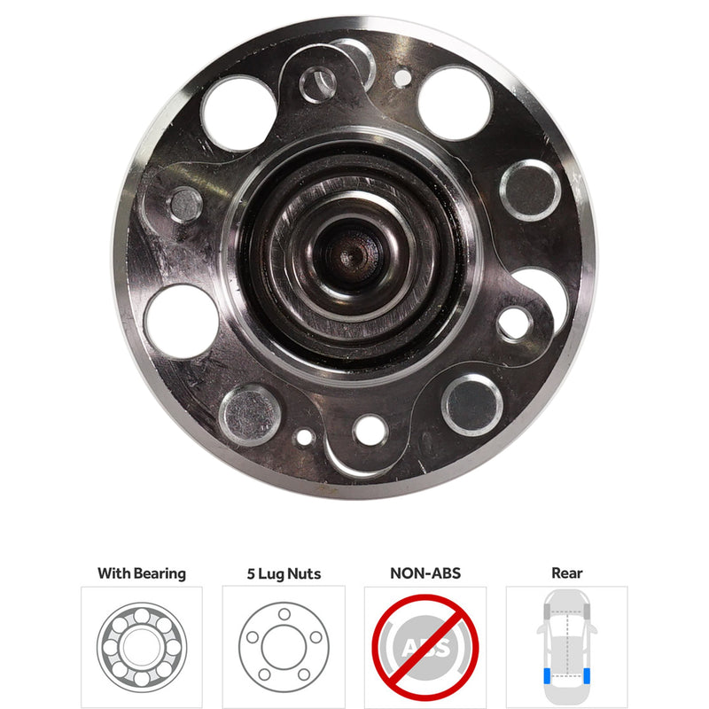 Set Of 2 - Wheel Hubs With Bearing Non-ABS