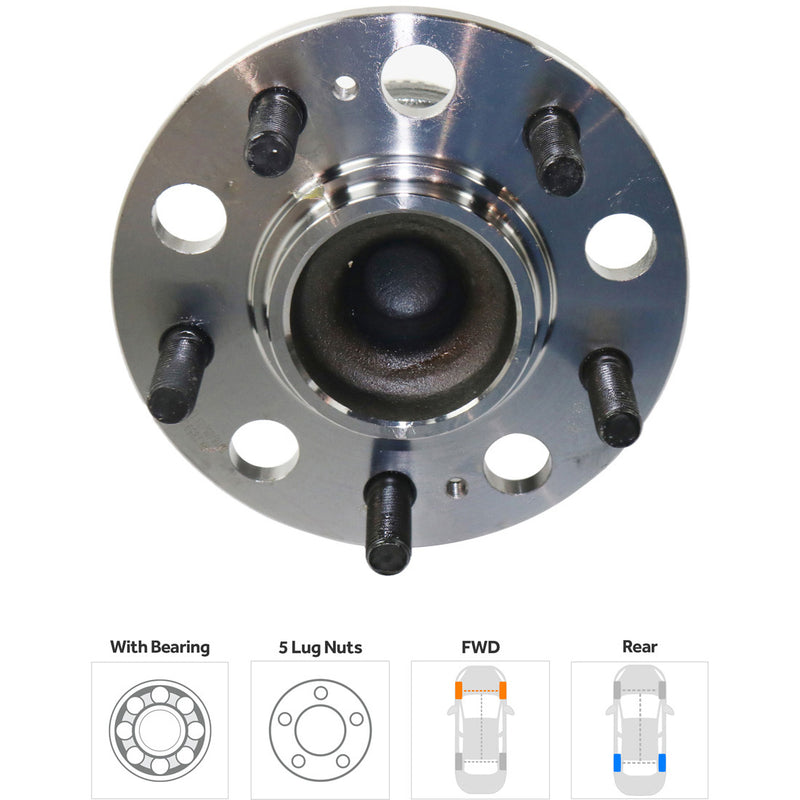 Set Of 2 - Rear Wheel Hubs With Bearing Front Wheel Drive