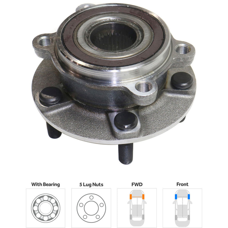 Set Of 2 - Front Wheel Hubs With Bearing