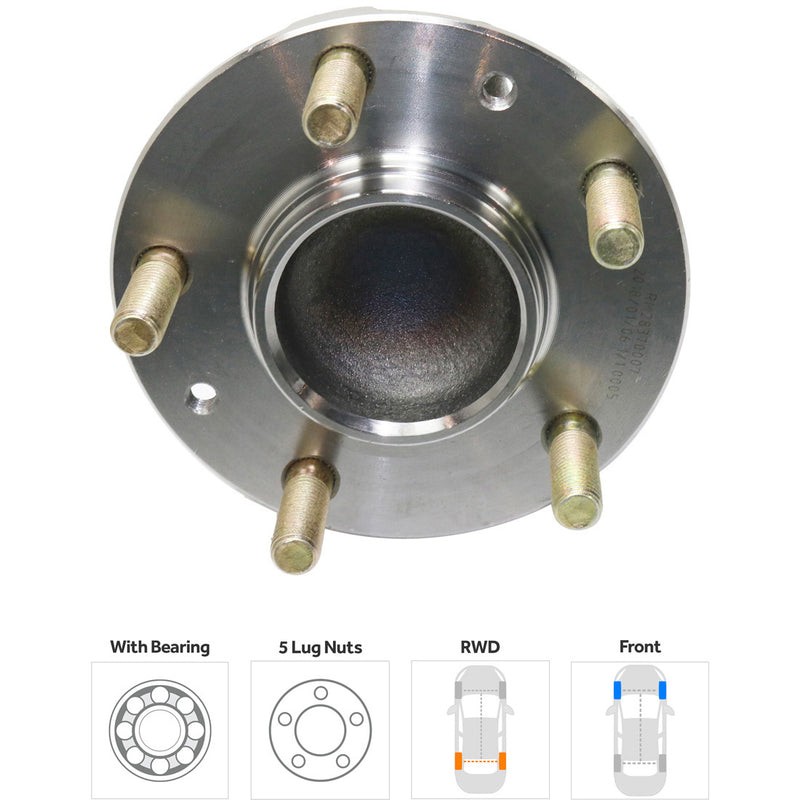 Set Of 2 - Front Wheel Hubs With Bearing With Sensor Stability Control