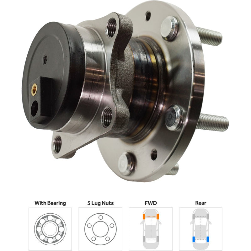 Set Of 2 - Rear Wheel Hubs With Bearing Front Wheel Drive