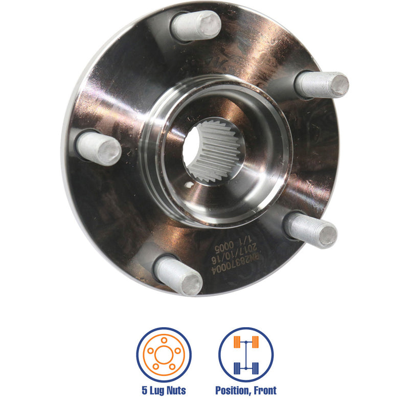Set Of 2 - Front Wheel Hubs Without Bearing