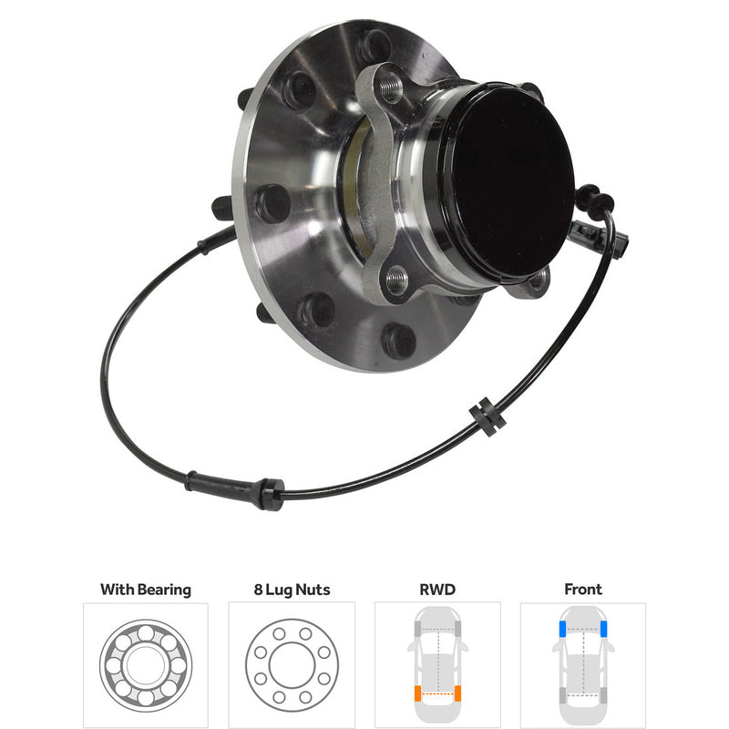 Set Of 2 - Front Wheel Hubs With Bearing