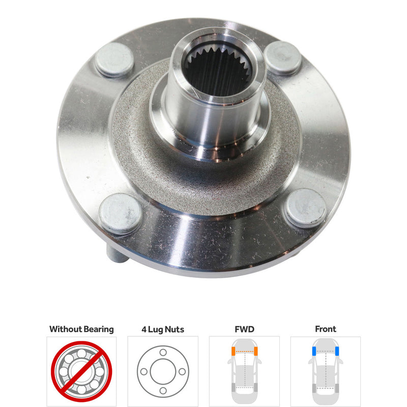 Set Of 2 - Front Wheel Hubs Without Bearing