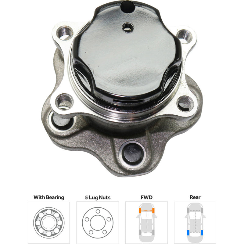 Set Of 2 - Rear Wheel Hubs With Bearing Front Wheel Drive