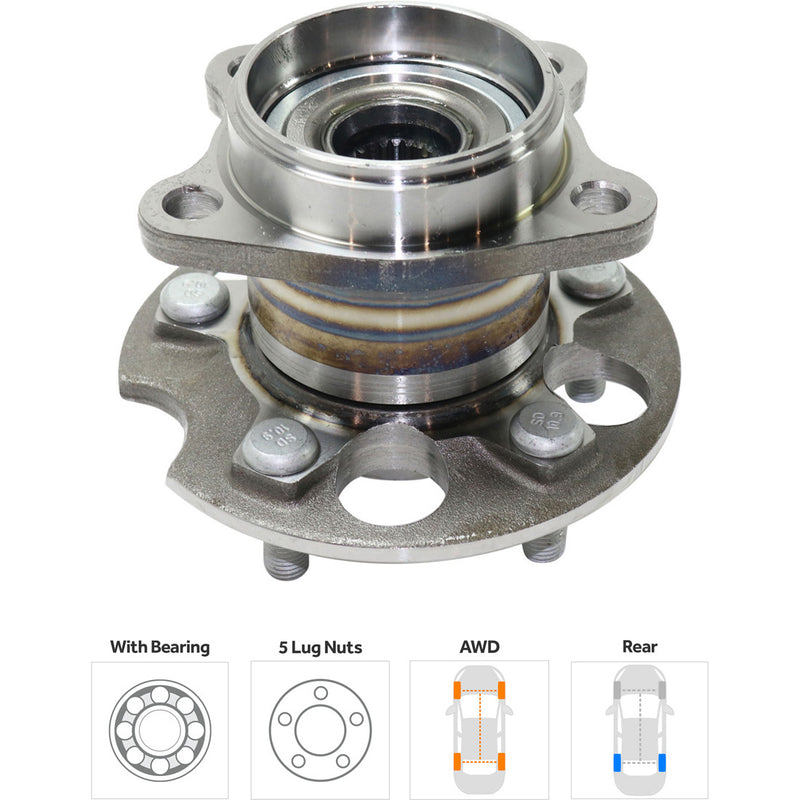 Set Of 2 - Wheel Hubs With Bearing All Wheel Drive