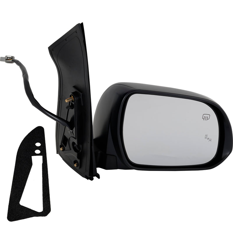 Set Of 2 - Mirrors Power Heated Manual Folding In-housing Signal Light with Memory with Puddle Light with Blind Spot Detection in Glass | TO1320359,TO1321359