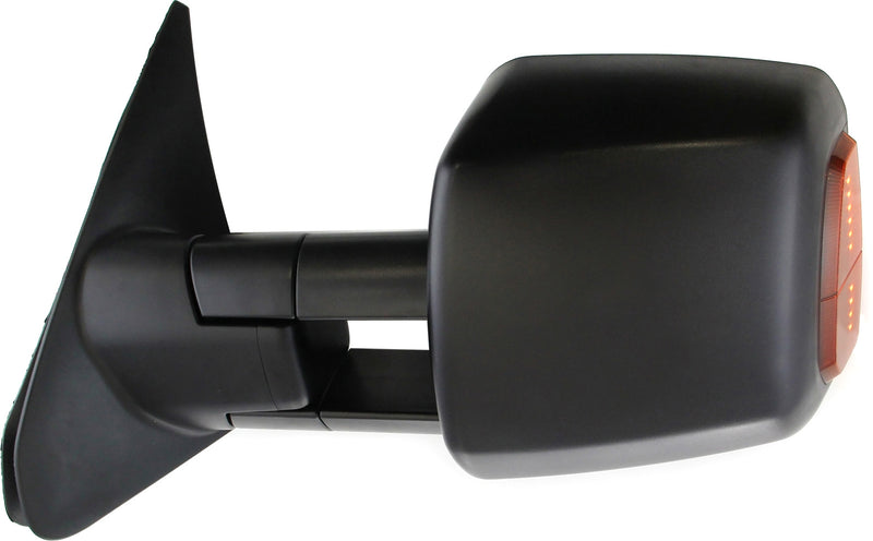 Set Of 2 - Towing Mirror Power Manual Folding Heated Textured Black In-housing Signal Light | TO1320243,TO1321243