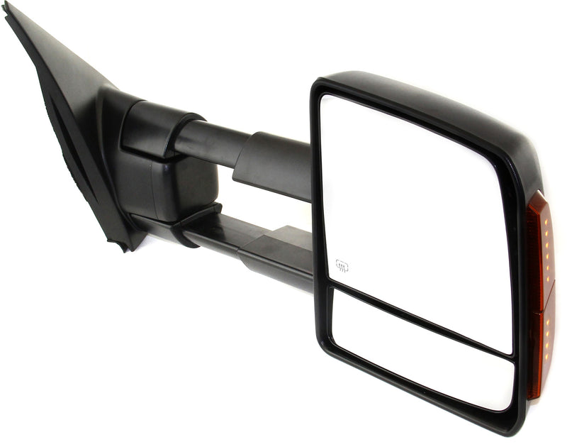 Set Of 2 - Towing Mirror Power Manual Folding Heated Textured Black In-housing Signal Light | TO1320243,TO1321243