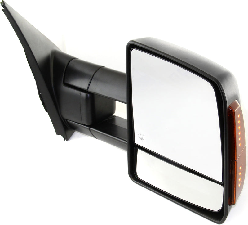 Set Of 2 - Towing Mirror Power Manual Folding Heated Textured Black In-housing Signal Light | TO1320243,TO1321243
