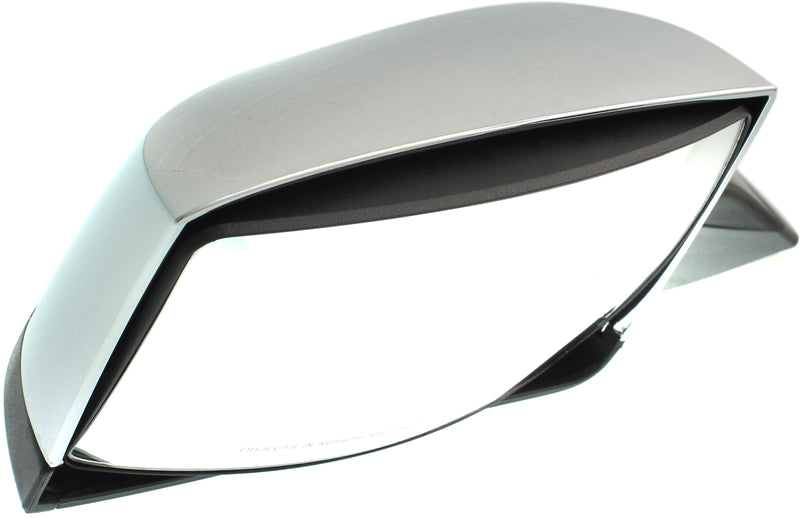 Driver Side Hood Mirror, Manual Adjust, Manual Folding, Non-Heated, Chrome, W/o Signal Light