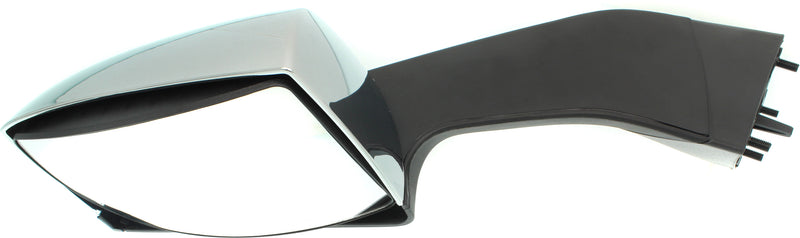 Driver Side Hood Mirror, Manual Adjust, Manual Folding, Non-Heated, Chrome, W/o Signal Light