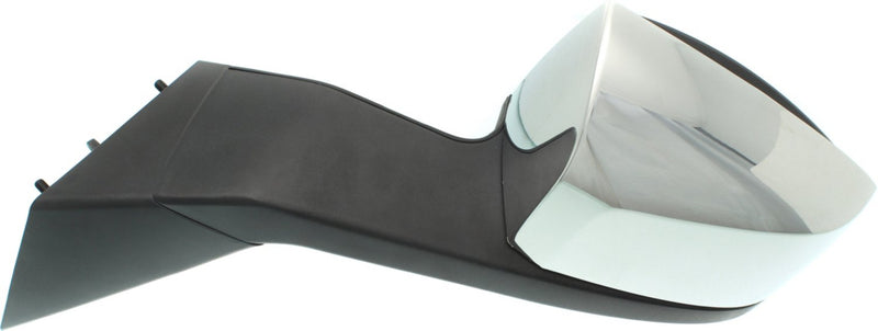 Driver Side Hood Mirror, Manual Adjust, Manual Folding, Non-Heated, Chrome, W/o Signal Light
