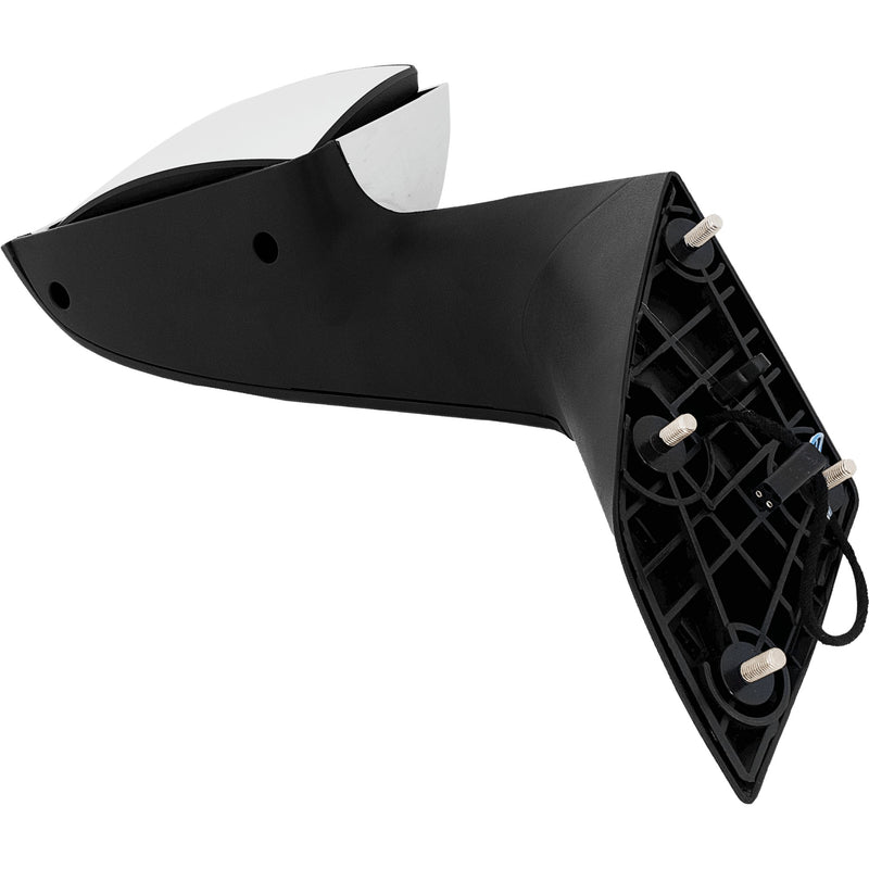 Driver Side Hood Mirror, Manual Adjust, Non-Folding, Heated, Chrome, W/o Signal Light