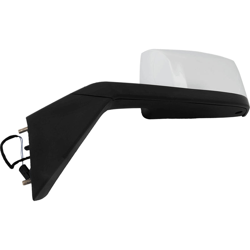 Driver Side Hood Mirror, Manual Adjust, Non-Folding, Heated, Chrome, W/o Signal Light