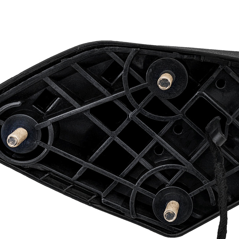 Driver Side Hood Mirror, Manual Adjust, Non-Folding, Heated, Chrome, W/o Signal Light