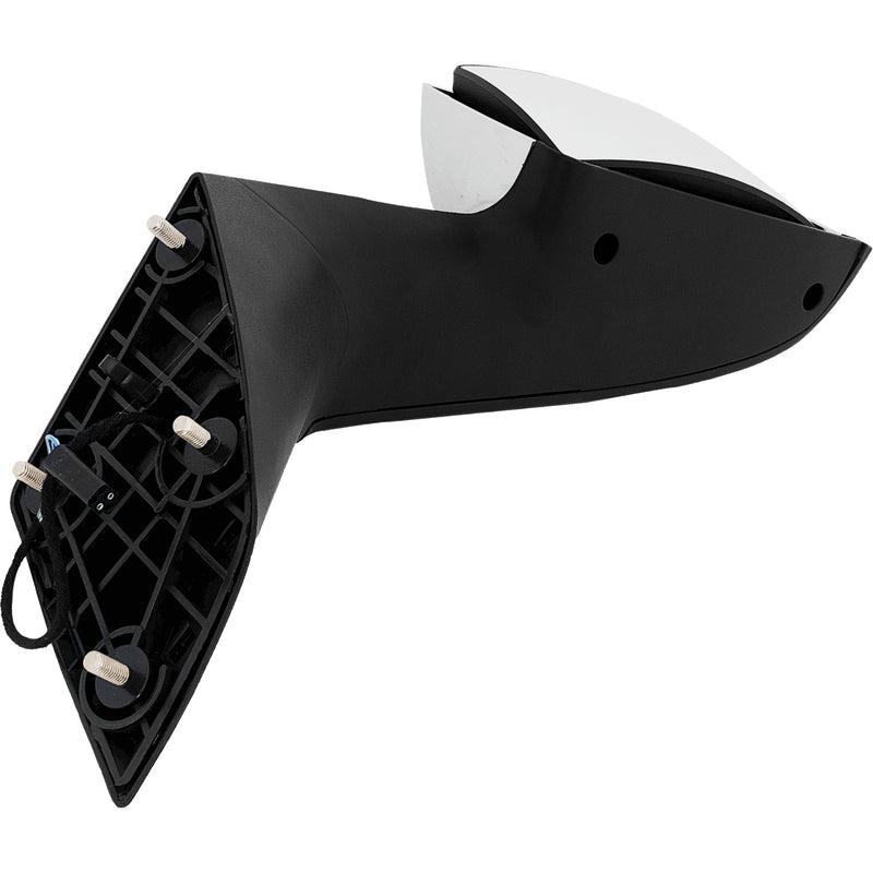 Passenger Side Hood Mirror, Manual Adjust, Non-Folding, Heated, Chrome, W/o Signal Light