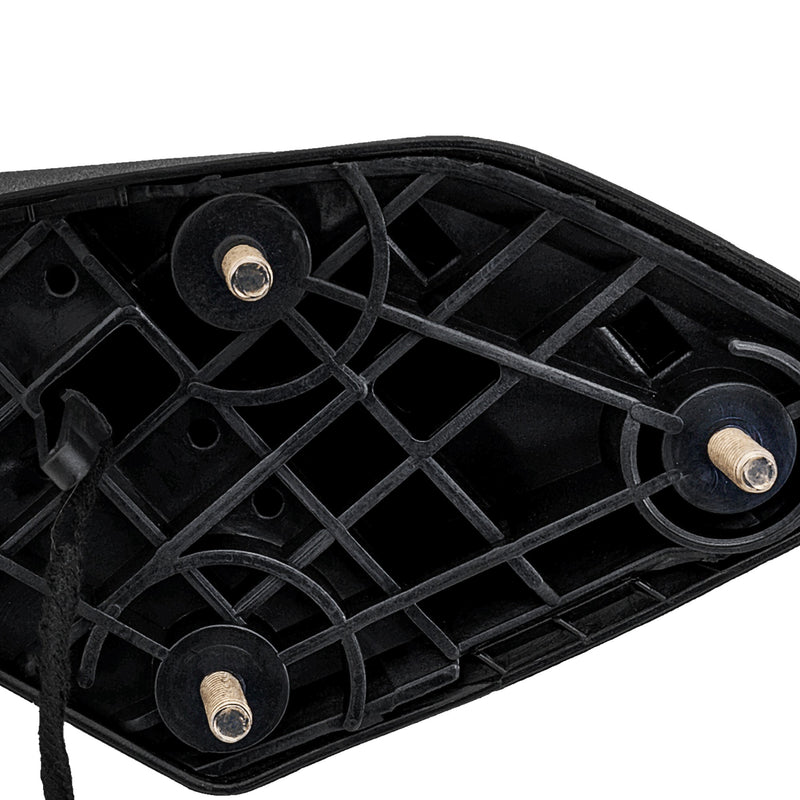 Passenger Side Hood Mirror, Manual Adjust, Non-Folding, Heated, Chrome, W/o Signal Light