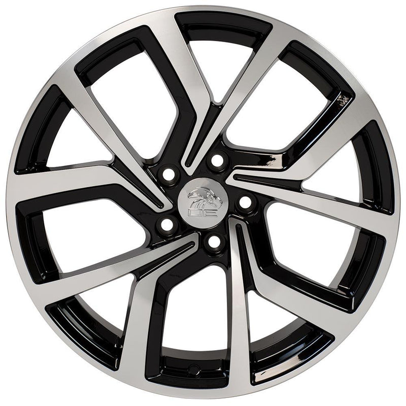 Wheel 18in Replica VW28 fits Volkswagen GTI 18x8 Black Machined ET42
