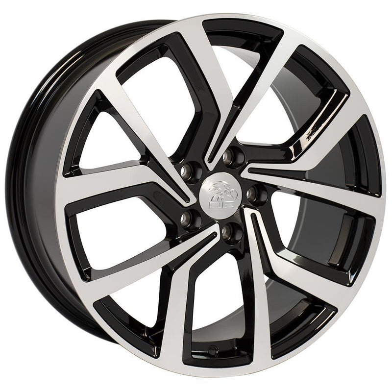 Wheel 18in Replica VW28 fits Volkswagen GTI 18x8 Black Machined ET42