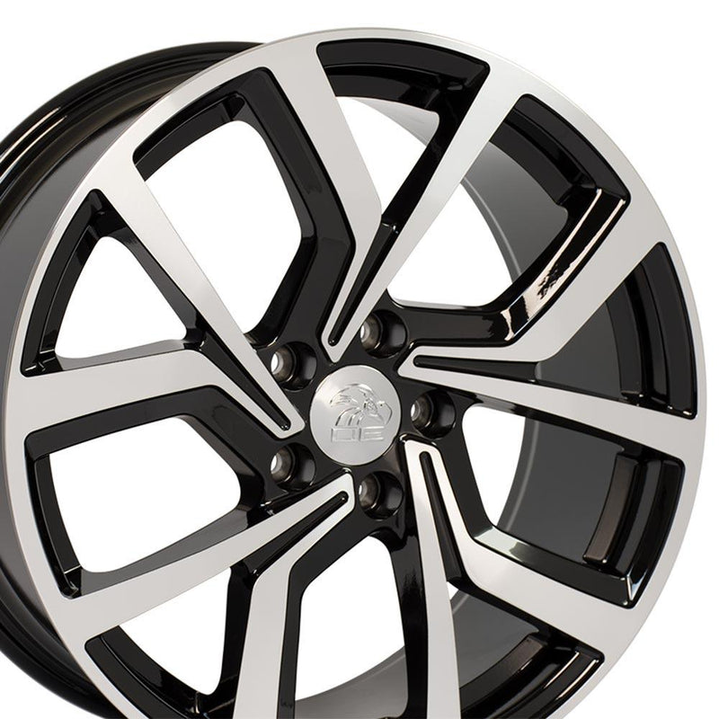Wheel 18in Replica VW28 fits Volkswagen GTI 18x8 Black Machined ET42