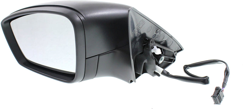 Driver Side Mirror, Power, Manual Folding, Heated, Textured Black, W/o Signal Light | VW1320148
