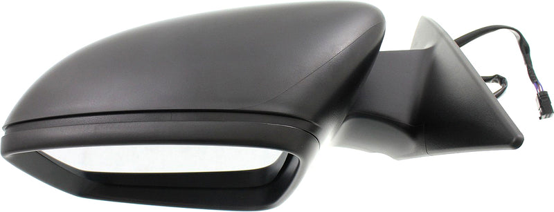 Driver Side Mirror, Power, Manual Folding, Heated, Textured Black, W/o Signal Light | VW1320148